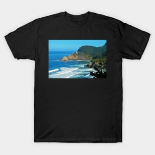 Heceta Head Lighthouse Distance T-Shirt